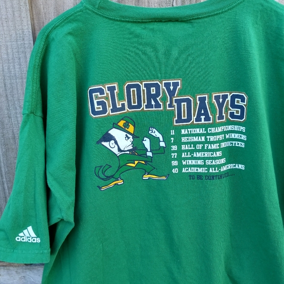 adidas Other - Adidas Vintage Notre Dame Fighting Irish Glory Day T Shirt Men's XL Green